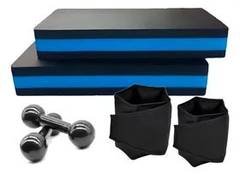 Kit Treino Em Casa Caneleira 5kg + 2 Step Eva + Halter 5kg