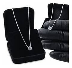 Colar Prata 925 Feminino Ponto De Luz Brilhante