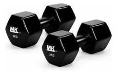 Kit Halteres Peso 2kg Emborrachados Academia Treino Leve