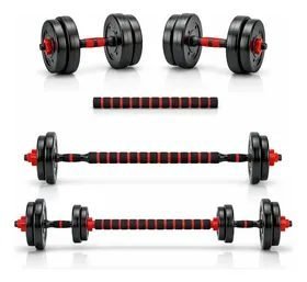 Kit Halter Com Anilha Peso 15kg Musculação Academia Em Casa