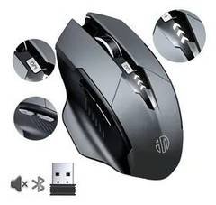 Mouse Sem Fio Bluetooth Recarregável Gamer Ergonômico 2.4g