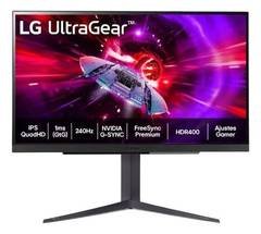 Monitor Gamer LG UltraGear - Tela IPS 27" , 2K QHD, HDR400, 240 Hz, 1ms (GtG), NVIDIA G-SYNC, Preto – 27GR83Q