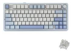 Teclado Aula F75 Sem Fio Mecânico Tri Mode Hot Swap Cor de teclado Azul Sal Marinho Idioma Inglês US