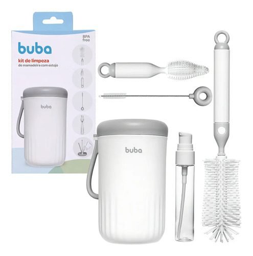 Kit Portátil Para Limpeza De Mamadeira 5 Em 1 Escova Buba