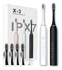 Kit 3 Escova Dente Recarregável Elétrica Bivolt Sem Fio Usb