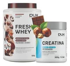 Combo Whey 3w Chocolate Com Avelã 900g + Creatina 300g Dux