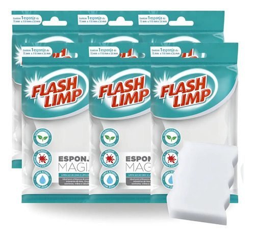 Esponja Mágica Flash Limp Remove Sujeiras Parede Tênis Branco