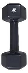 Halter Sextavado 5kg Emborrachado Preto RMG8 Fit Treino