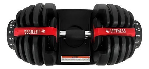 Halter Regulavel Vermelho 24kg - Dumbell Anilhas Liftness