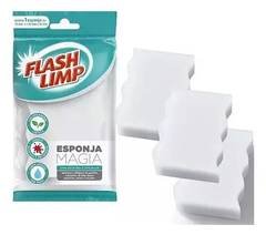 Kit com 3 Esponja Magia Flash Limp - ESP7757-3