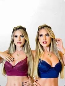 Kit 2 Un Sutiãs Com Bojo Renda Alça Reforçada Cores Sortidas