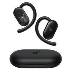 Soundcore V20i da Anker, Fone de Ouvido Bluetooth 5.4 Gamer Aberto Esportivo, LED Sincroniza Música, Graves Potentes 4 Microfones, Ganchos Ajustáveis, Confortável, Encaixe Perfeito