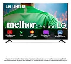 Smart TV LG UHD AI UA75 50 polegadas HDR10 Pro Processador α7 AI Ger8 webOS 25