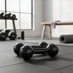 Par De Halter Bola Emborrachado Exercicio Ginastica 2kg/cada