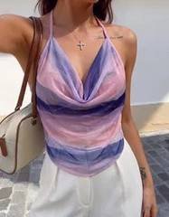 Cropped Blusa Frente Única Tule Feminina Drapeada Moda Verão