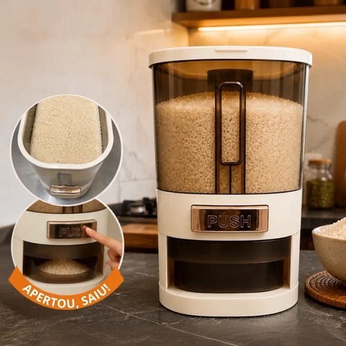 Dispenser De Alimentos organizador Grãos Arroz Cereais temperos dispensador de c