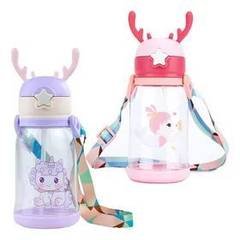Kit 2 Garrafa Copo De Alce Água Infantil Criança 600ml