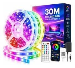30m Fita Led Smart Rgb Bluetooth Inteligente Controle Remoto