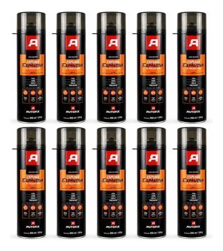 Espuma Expansiva Color E Cola 500ml 10un Alto Rendimento Pu