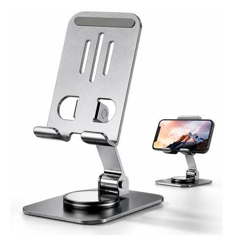 Liga De Alumínio Suporte De Mesa Para Celular Giratório 360°