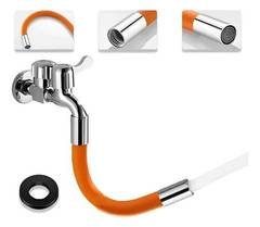 Extensor De Torneira De Água Flexível 50cm Cromado Sdfh