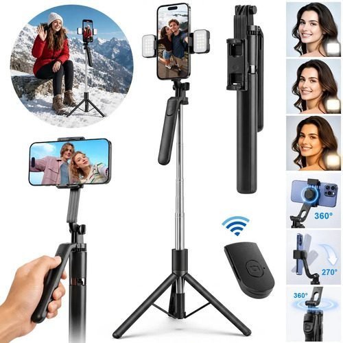 aweshine Tripé / Bastão R16D Para Celular Portátil Até 1,70 M Com Bluetooth Controle,Celular Rotação