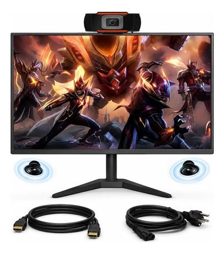 Monitor 22 Pol 100hz Full Hd C/ Som E Câmera, Preto