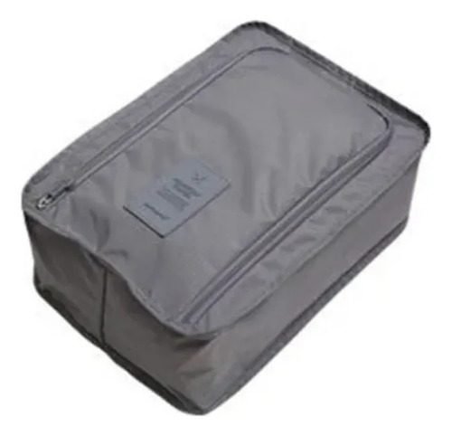 Bolsa Organizadora Dobrável Para Sapatos Cinza Liso
