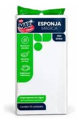 Kit 10 Esponjas Mágicas de Melamina Max Clean para Limpar Manchas e Superfícies