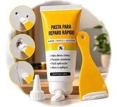 Massa Reparadora De Parede 250g Branca Tapa Furos + Espátula