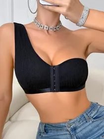 Sutiã Push Up Um Ombro Só Fecho Frontal