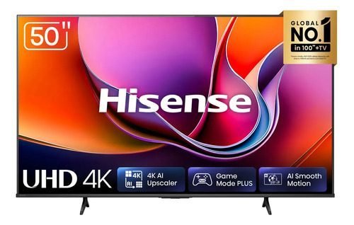 Smart TV Hisense 4K 50" Polegadas 50A6NV com HDR10, HLG, Dolby Gaming, Film Maker, DTS Virtual X, Compatibilidade Alexa