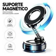 Suporte Celular Carro Magnético Rotativo 360dobrável Ventosa