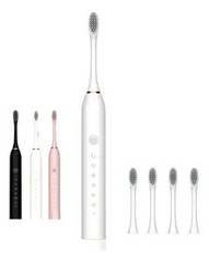 Escova De Dentes Elétrica Usb 6 Modos 4 Refis