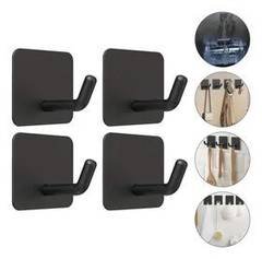 Kit 4 Ganchos Adesivo Parede Inox P/ Banheiro Toalhas Roupas