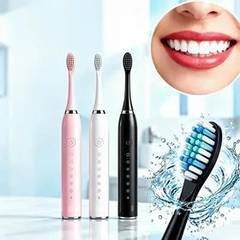 Escova De Dentes Elétrica Recarregável Usb 4 Cabeça