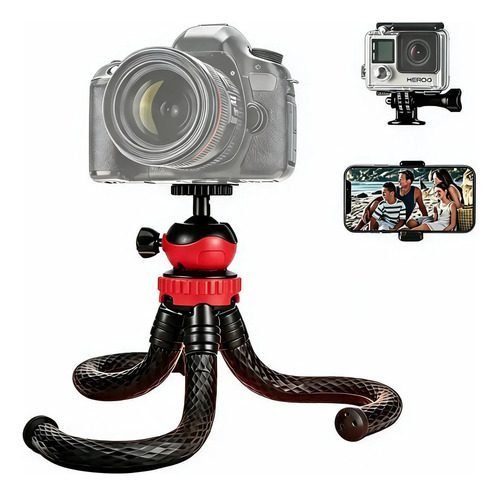 Tripé Flexível Robusto Cabeça 360° Celular Câmera Gopro Vlog