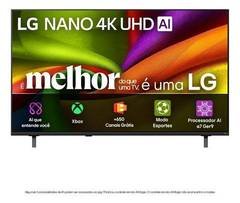 Smart TV 4K 50" LG NANO UHD AI NU850 2026 Processador α7 Ger9 HDR10 Xbox Bluetooth Wi-Fi AI Search Google Gemini webOS 26 - 50NU850BPSA