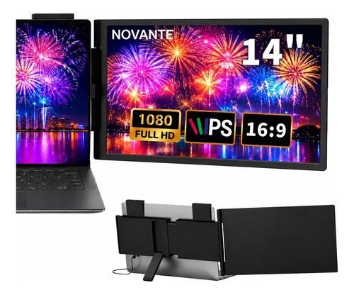 Monitor Duplo Portátil 14  Usb-c E Hdmi Para Notebook Gamer