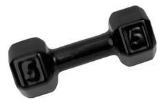 Halter Sextavado Emborrachado 5kg Equipa Academia Revestido Borracha