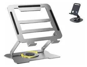 Suporte De Metal Ajustável Notebook Estilo Rotativo De 360°