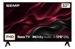 Smart Tv Semp 32 Polegadas Led Full Hd S42r Roku Tv Wi-Fi Dolby Audio Brilho Até 220 Nits 32s42r