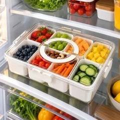 Pote Hermético Organizador 8 Divisórias Acrílico Geladeira F