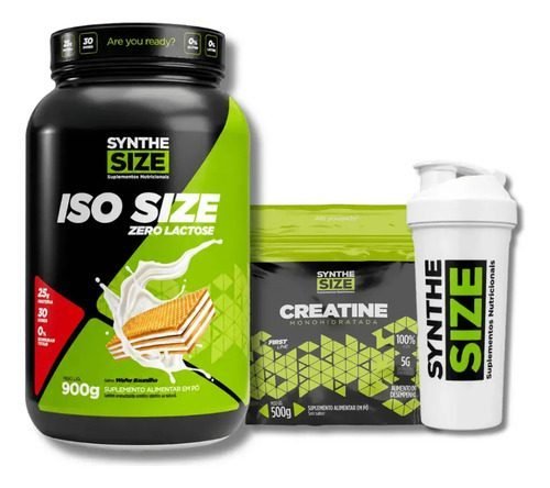 Kit Synthesize Isosize Baunilha 900 + Creatina 500g + Brinde