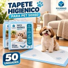 Tapete Higienico Cães Gato Pet 60x50 Absorção Rápida 50 Unid