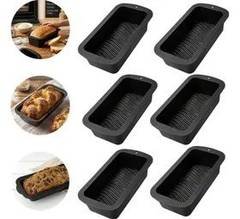 Kit 6 Forma Assadeira Silicone Pão Bolo Inglês Air Fryer