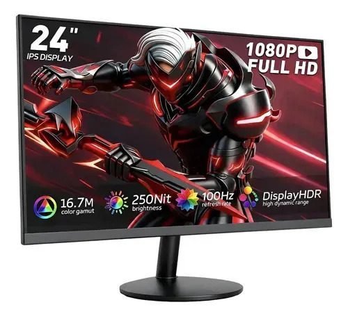 Monitor Gamer 24 Polegadas IPS Full HD 100Hz Tela Plana HDMI DisplayPort 3ms para PC Computador Jogos Trabalho e Home Office