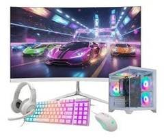 Pc Gamer Aquario I7 16gb Ram Ssd 480 Gt730 Tela 23  - Branco