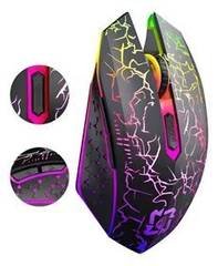 Mouse Sem Fio Recarregável Wireles Optico Led Rgb Ergonômico