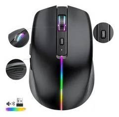 Mouse Sem Fio Recarregável Gamer Ergonômico Bluetooth 2.4g